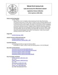 Legislative History: An Act To Establish a Wine Connoisseur Permit (HP415)(LD 560) by Maine State Legislature (122nd: 2004-2006)