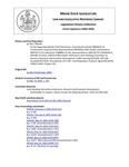Legislative History: An Act Regarding Identity Theft Deterrence (SP190)(LD 581) by Maine State Legislature (122nd: 2004-2006)