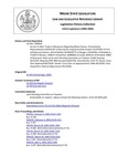 Legislative History: An Act To Alter Trade-in Allowances Regarding Motor Homes (HP426)(LD 593) by Maine State Legislature (122nd: 2004-2006)