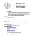 Legislative History: An Act To Enhance Community Support for Anadromous Fish Restoration (HP462)(LD 629) by Maine State Legislature (122nd: 2004-2006)