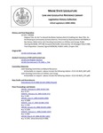 Legislative History:  An Act To Amend the Maine Sanitary District Enabling Act (HP468)(LD 635)