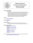 Legislative History: An Act To Create a Limited License for Solar Electric Generation System Installers (HP474)(LD 641) by Maine State Legislature (122nd: 2004-2006)