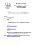 Legislative History: An Act To Protect Maine's Natural Resources for Maine Residents (HP478)(LD 658) by Maine State Legislature (122nd: 2004-2006)