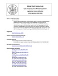 Legislative History:  Resolve, Regarding Nonnative Invasive Marine Species (HP487)(LD 667)