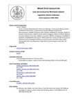 Legislative History: An Act To Extend Registration for Violent Sex Offenders (HP622)(LD 872) by Maine State Legislature (122nd: 2004-2006)