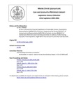 Legislative History: An Act To Prevent the Financial Exploitation of Vulnerable Citizens (HP665)(LD 955) by Maine State Legislature (122nd: 2004-2006)