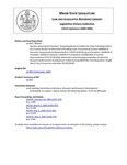 Legislative History: Resolve, Directing the Plumbers' Examining Board to Update the State Plumbing Code to the Current Version of the Uniform Plumbing Code (SP333)(LD 993) by Maine State Legislature (122nd: 2004-2006)