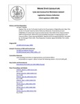Legislative History: An Act To Provide Funds for the Preservation of Digital Records (SP360)(LD 1043) by Maine State Legislature (122nd: 2004-2006)