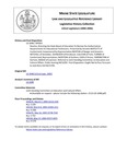 Legislative History: Resolve, Directing the State Board of Education To Review the Authorization Requirements for Educational Technicians (SP365)(LD 1048) by Maine State Legislature (122nd: 2004-2006)