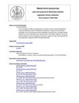 Legislative History: An Act To Require Publicly Funded Entities To Report Undocumented Illegal Aliens (HP732)(LD 1079) by Maine State Legislature (122nd: 2004-2006)