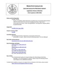 Legislative History: Resolve, To Establish a North Woods Park Feasibility Study BY REQUEST (HP742)(LD 1089) by Maine State Legislature (122nd: 2004-2006)