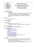 Legislative History: An Act To Protect Fishing Families (HP790)(LD 1147) by Maine State Legislature (122nd: 2004-2006)