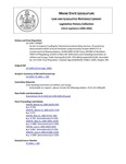 Legislative History: An Act To Improve Funding for Telecommunications Relay Services (HP887)(LD 1290) by Maine State Legislature (122nd: 2004-2006)