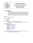 Legislative History: An Act To Establish the Maine Enterprise Commerce Center of Augusta (HP892)(LD 1295) by Maine State Legislature (122nd: 2004-2006)