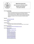 Legislative History: Resolve, To Encourage Personal and Family Financial Management Education (HP916)(LD 1318) by Maine State Legislature (122nd: 2004-2006)