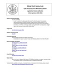 Legislative History: An Act To Reform the Renewable Electricity Portfolio Standard (HP998)(LD 1434) by Maine State Legislature (122nd: 2004-2006)