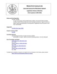 Legislative History: An Act To Encourage a Vote-by-Mail System in Maine (HP1000)(LD 1436) by Maine State Legislature (122nd: 2004-2006)