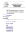 Legislative History: An Act To Give Parents Control over the Sex Education of Their Children (HP1045)(LD 1488) by Maine State Legislature (122nd: 2004-2006)