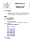 Legislative History: An Act To Implement Recommendations of the Family Law Advisory Commission (HP1054)(LD 1502) by Maine State Legislature (122nd: 2004-2006)