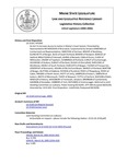 Legislative History: An Act To Increase Access to Justice in Maine's Court System (HP1065)(LD 1518) by Maine State Legislature (122nd: 2004-2006)
