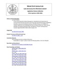 Legislative History: An Act Concerning Storm Water Management (SP542)(LD 1558) by Maine State Legislature (122nd: 2004-2006)