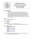 Legislative History: An Act To Enhance Maine's Medical Errors Reporting System (HP1116)(LD 1580) by Maine State Legislature (122nd: 2004-2006)