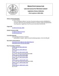 Legislative History: An Act To Rebalance Maine's Tax Code (HP1131)(LD 1595) by Maine State Legislature (122nd: 2004-2006)