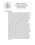 Legislative History: An Act To Prevent the Manufacturing of Methamphetamine in Maine (SP575)(LD 1601) by Maine State Legislature (122nd: 2004-2006)