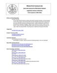 Legislative History: An Act Regarding Occupational Safety and Health Training for Workers on State-funded Construction Projects (HP1146)(LD 1628) by Maine State Legislature (122nd: 2004-2006)