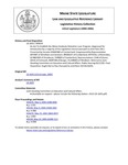 Legislative History: An Act To Establish the Maine Graduate Retention Loan Program (SP614)(LD 1655) by Maine State Legislature (122nd: 2004-2006)