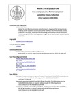 Legislative History: An Act To Limit Mercury Emissions from Crematoria (SP616)(LD 1664) by Maine State Legislature (122nd: 2004-2006)