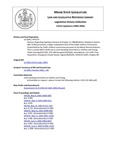 Legislative History: Resolve, Regarding Legislative Review of Chapter 11: PBX/Multiline Telephone System (MLTS) Requirements, a Major Substantive Rule of the Public Utilities Commission (HP1174)(LD 1665) by Maine State Legislature (122nd: 2004-2006)