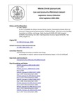 Legislative History: An Act To Establish the Athens Standard Water District (SP657)(LD 1740) by Maine State Legislature (122nd: 2004-2006)