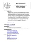 Legislative History: Resolve, Authorizing the Commissioner of Administrative and Financial Services To Sell or Lease the Interests of the State in Certain Real Property Located on State Highway 191 in East Machias; U.S (HP1304)(LD 1864) by Maine State Legislature (122nd: 2004-2006)