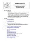 Legislative History: An Act To Improve Substance Abuse Rehabilitation Services (HP1315)(LD 1875) by Maine State Legislature (122nd: 2004-2006)
