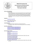 Legislative History: An Act To Make Revisions to the Laws Governing Pesticide Control (HP1330)(LD 1890) by Maine State Legislature (122nd: 2004-2006)