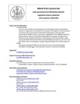 Legislative History: An Act To Save the Marine Technology Center and Strengthen Maine's Boatbuilding Workforce (SP746)(LD 1948) by Maine State Legislature (122nd: 2004-2006)