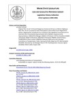 Legislative History: An Act To Prevent Dangerous Commercial Drivers on Maine's Highways (HP1367)(LD 1950) by Maine State Legislature (122nd: 2004-2006)