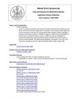 Legislative History: An Act To Establish Guidelines and Criteria for Audits Conducted by the Department of Health and Human Services (HP1368)(LD 1951) by Maine State Legislature (122nd: 2004-2006)