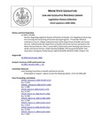 Legislative History: Resolve, Regarding Legislative Review of Portions of Chapter 113: Regulations Governing the Licensing and Functioning of Assisted Housing Programs - Private Non-Medical Institutions Level IV, a Major Substantive Rule of the Department of Health and Human Services (HP1406)(LD 2004) by Maine State Legislature (122nd: 2004-2006)