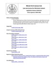 Legislative History: Resolve, Regarding Source Water Protection Recommendations (SP785)(LD 2037) by Maine State Legislature (122nd: 2004-2006)