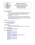 Legislative History: An Act To Establish Harbor Master Training Requirements (HP1448)(LD 2054) by Maine State Legislature (122nd: 2004-2006)