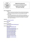 Legislative History:  An Act To Address Eating Disorders in Maine (HP1487)(LD 2094)