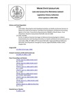 Legislative History: An Act To Address Potential Shortages of Influenza Immunizing Agents in Maine (HP1496)(LD 2106) by Maine State Legislature (122nd: 2004-2006)