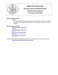 Legislative History: Joint Order, Establishing the Joint Select Committee on Property Tax Reform (HP5) by Maine State Legislature (122nd: 2004-2006)