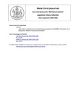 Legislative History: Joint Order on Adjournment (HP705) by Maine State Legislature (122nd: 2004-2006)