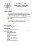 Legislative History: Joint Order, Directing the Joint Standing Committee on Natural Resources to Report Out a Bill That Establishes the Same Standards for Pollution and Dumping Testing and Protections for State Coastal Water Dumping Sites as for Federal Ocean Dumping Sites (HP721) by Maine State Legislature (122nd: 2004-2006)