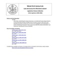 Legislative History: Joint Order, Establishing the Study Commission on Cumberland County Regionalization (HP1089) by Maine State Legislature (122nd: 2004-2006)