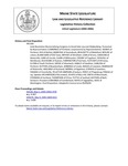 Legislative History: Joint Resolution Memorializing Congress to Avoid Sole-sourced Shipbuilding (HP1160) by Maine State Legislature (122nd: 2004-2006)