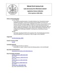 Legislative History: Joint Order, Recalling LD 539 from the Legislative Files (HP1196) by Maine State Legislature (122nd: 2004-2006)